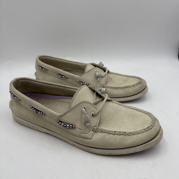 Sperry Woman's Boat Shoes Size 10 Authentic Original 2-Eye Beaded - Picture 1 of 7